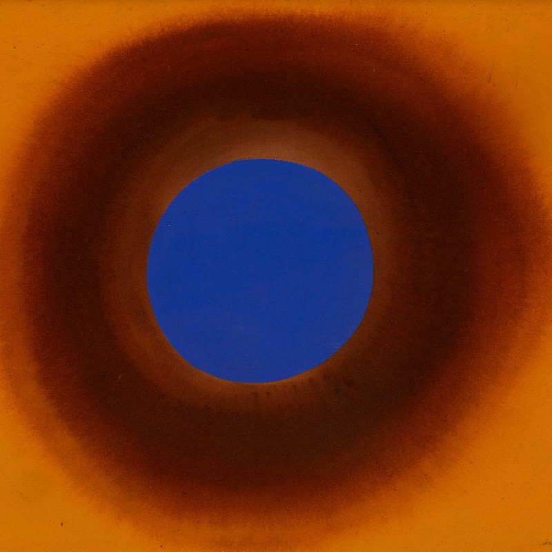 Space lens, yellow, brown, blue