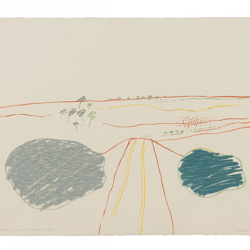Tibooburra drawing [Waterholes on the road to the Jump-up country]
