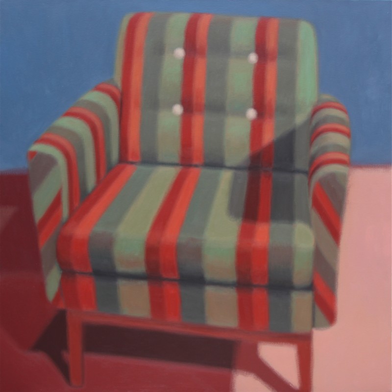 Striped lounge chair