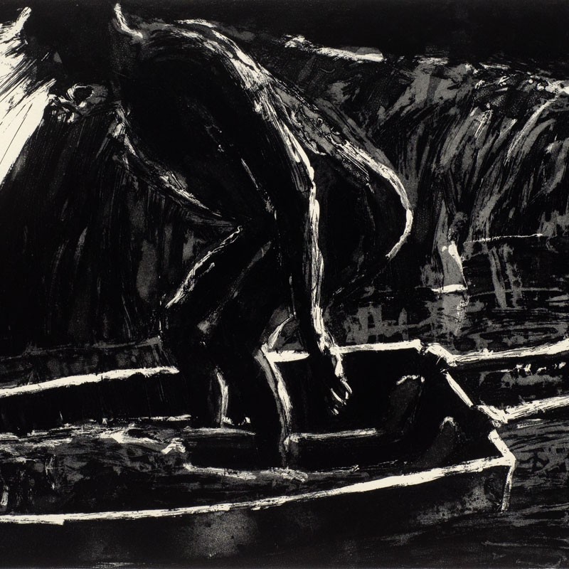 Figures in Boat in Cave