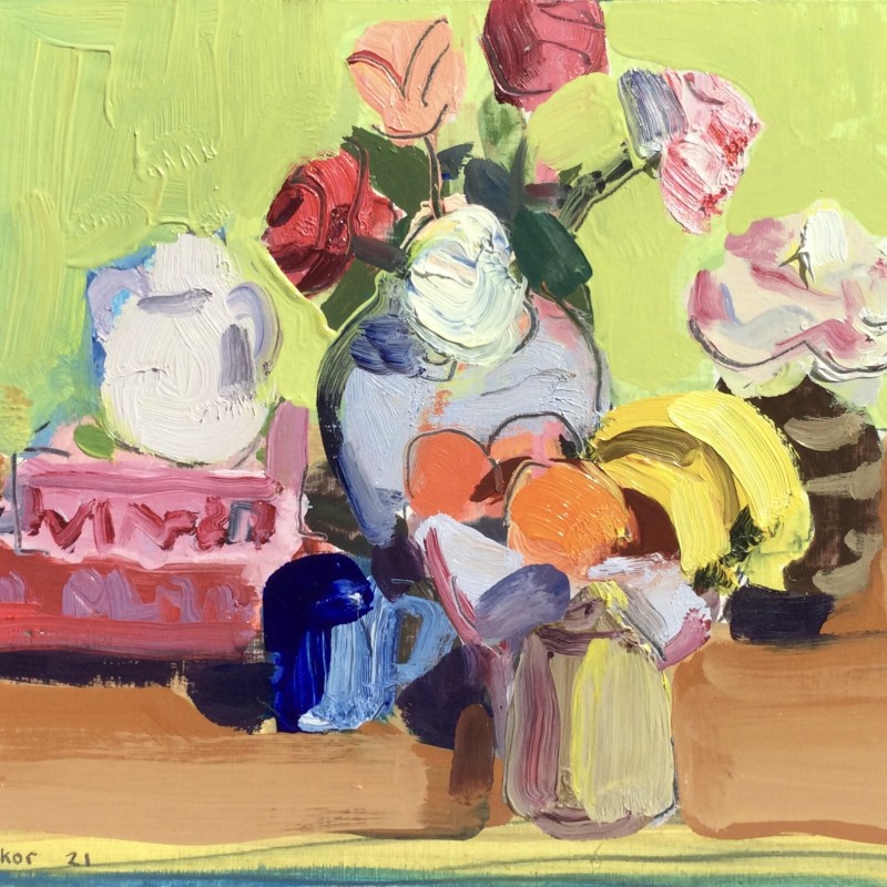 Roses and Fruit Bowl