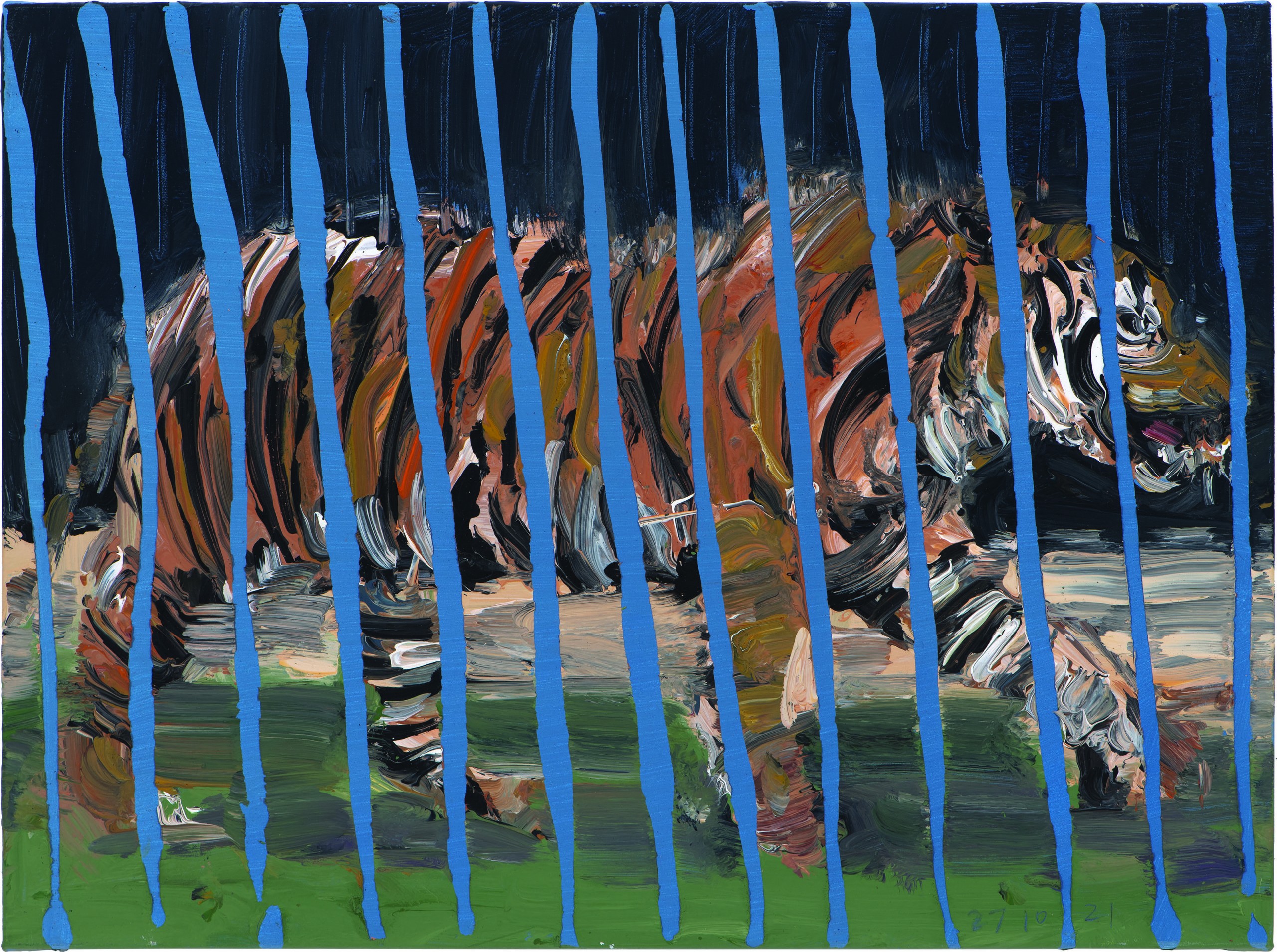 Study Tiger Blue Stripes - King Street Gallery on William