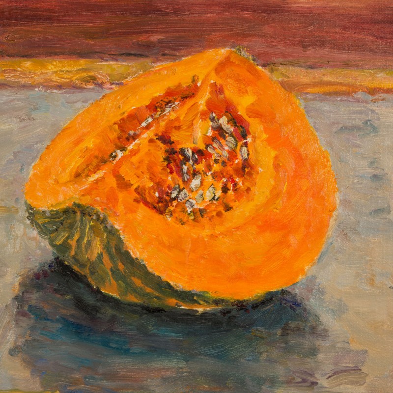 Pumpkin on Grey Plank