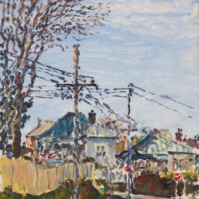 Telegraph Poles and Winter Tree, Katoomba